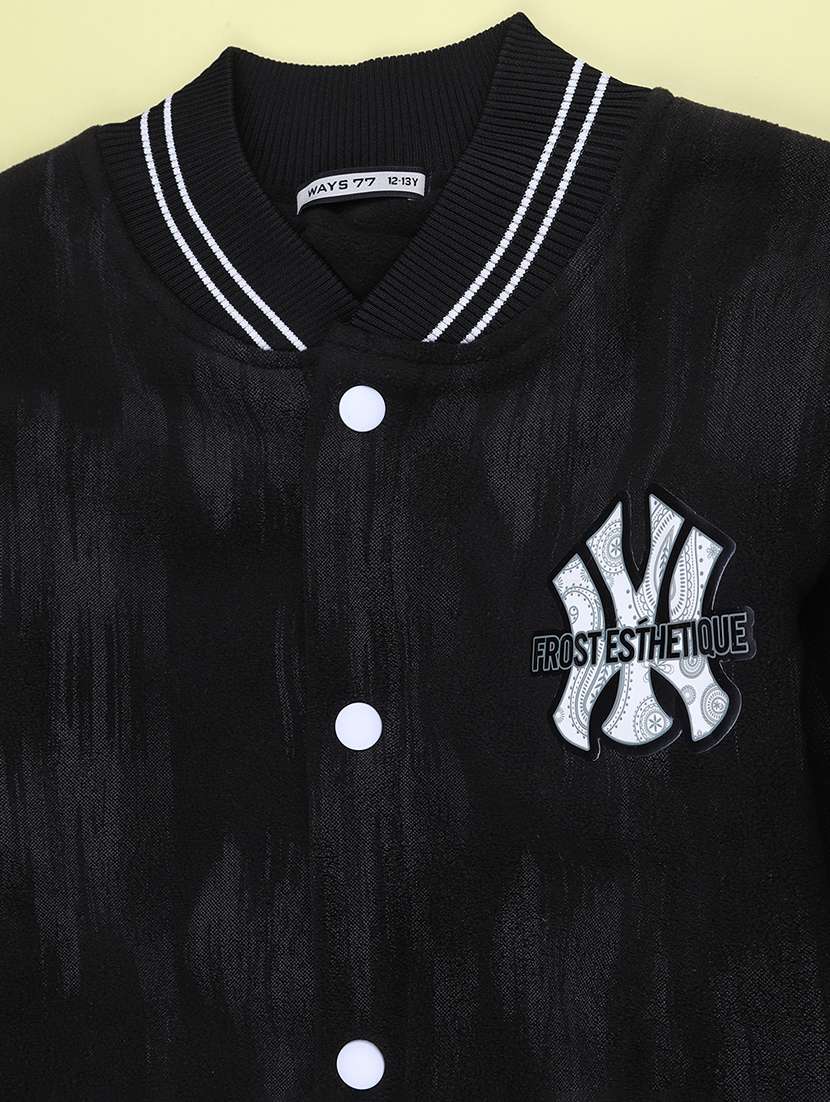 Boys Printed Long Sleeves Varsity Jacket - 22661385 -  Standard Image - 3