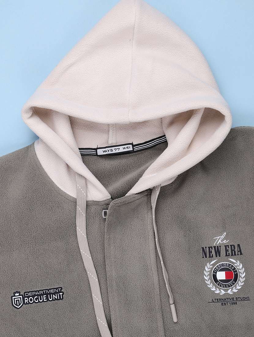 Boys Colourblocked Long Sleeves Hooded Jacket - 22661387 -  Standard Image - 3