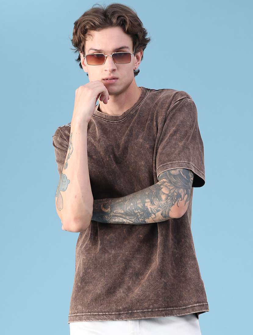 men printed short sleeve regular fit t-shirt
