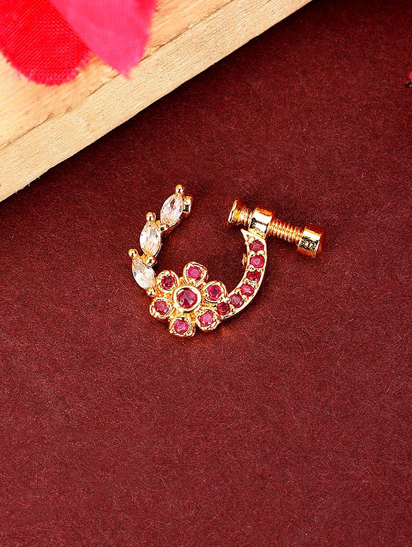 women stone brass adjustable loop naath