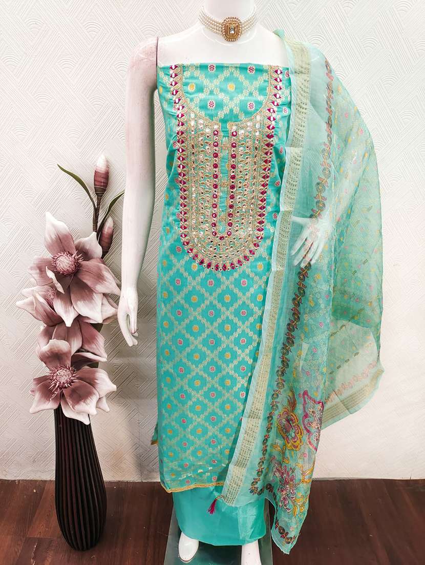 women self design unstitched suit set - 22662298 -  Standard Image - 3