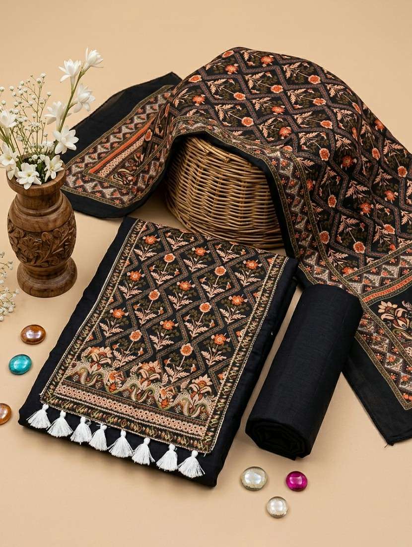 women printed unstitched suit set