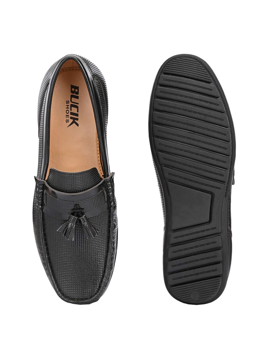 Men Textured Slip On Loafer - 22662505 -  Standard Image - 5