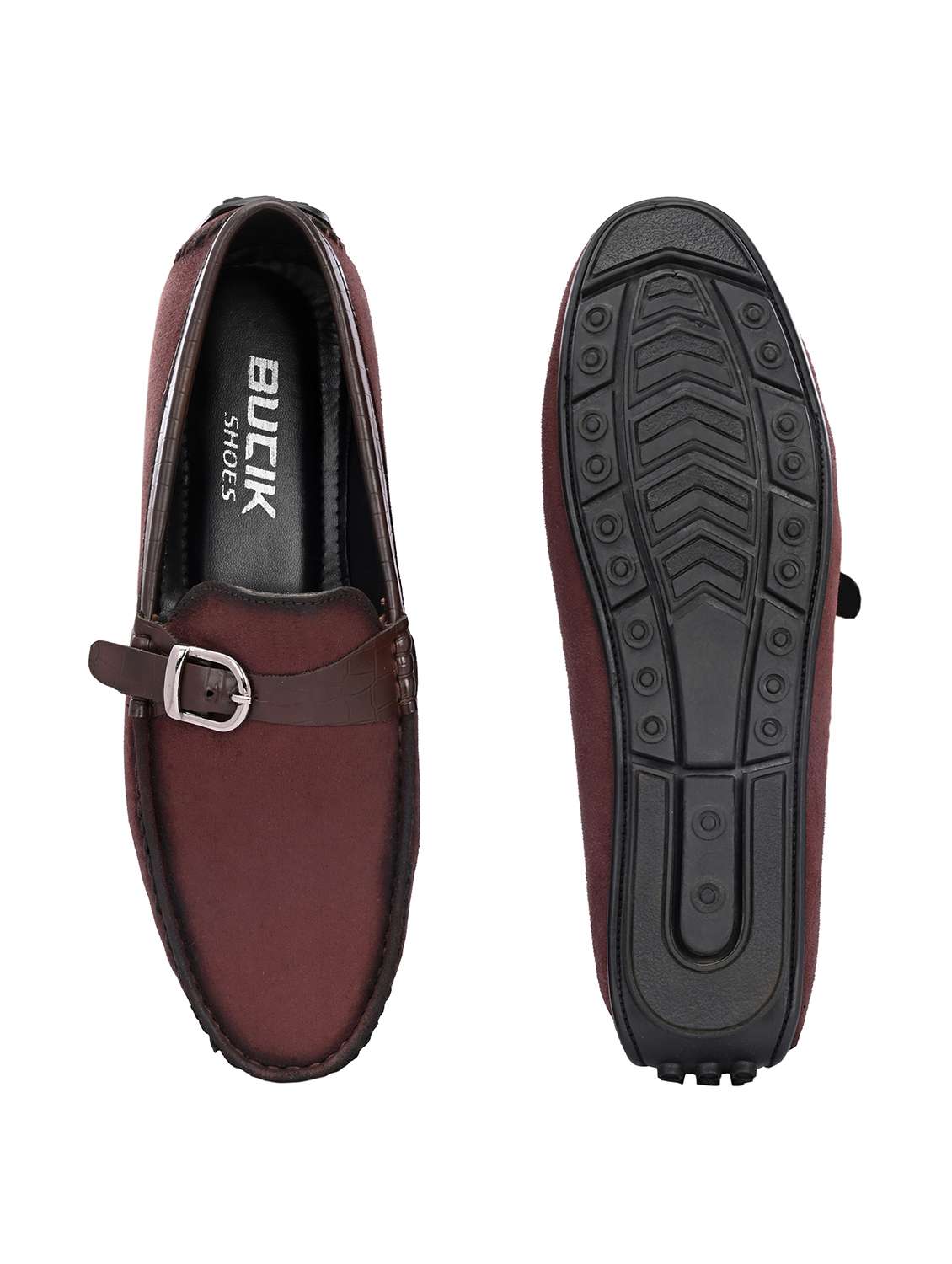Men Solid Slip On Loafer - 22662509 -  Standard Image - 5