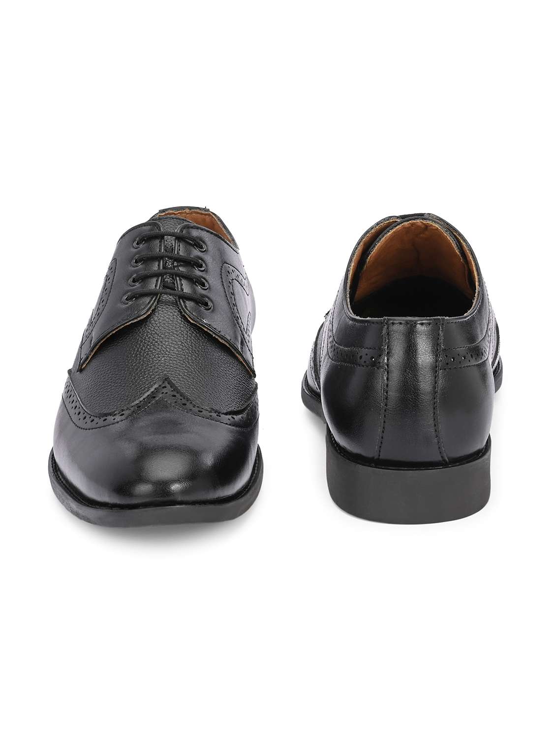 Men Textured Lace Up Brouges Formal Shoes - 22662529 -  Standard Image - 3