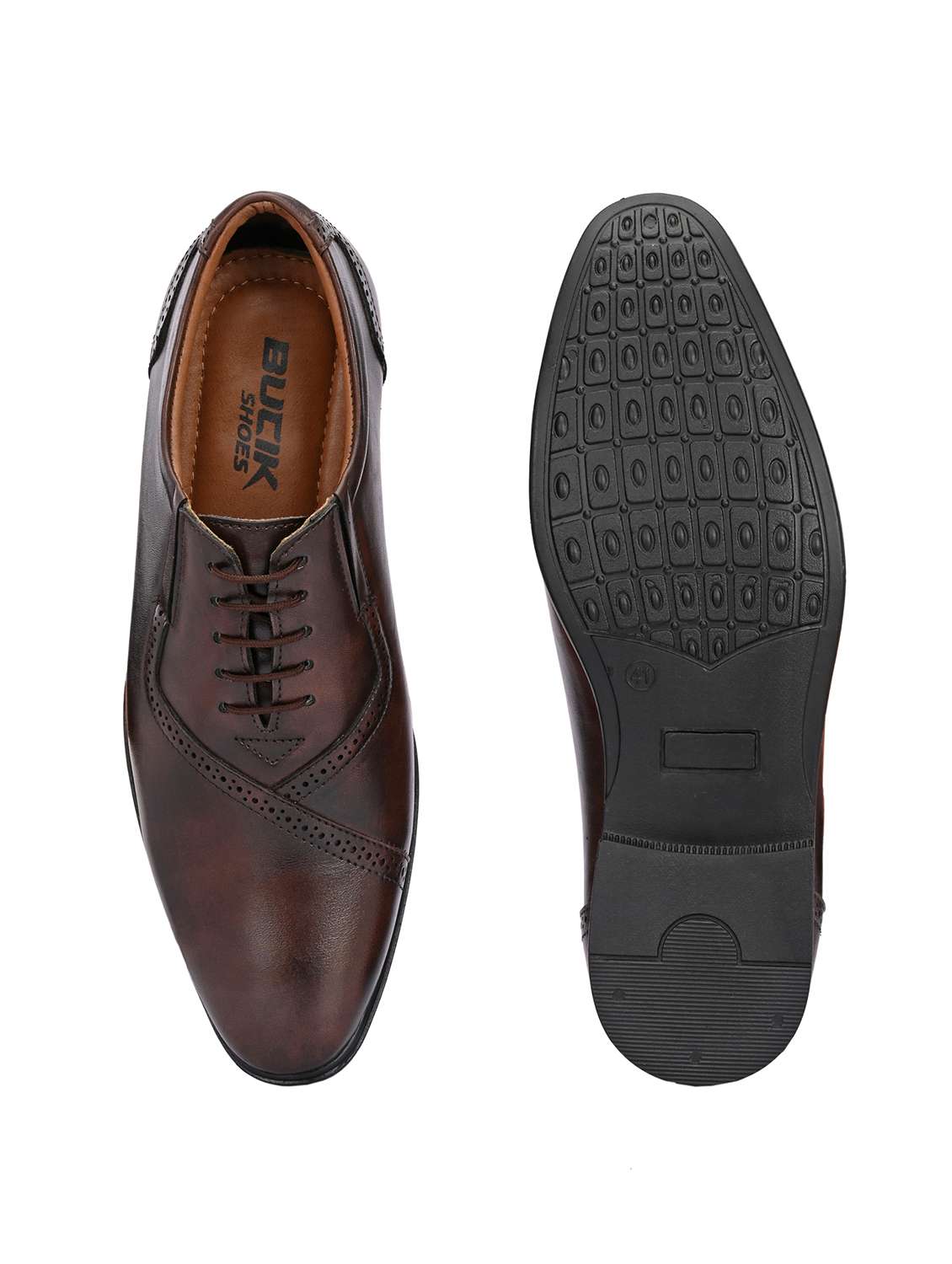 Men Textured Lace Up Oxford Shoes - 22662532 -  Standard Image - 5