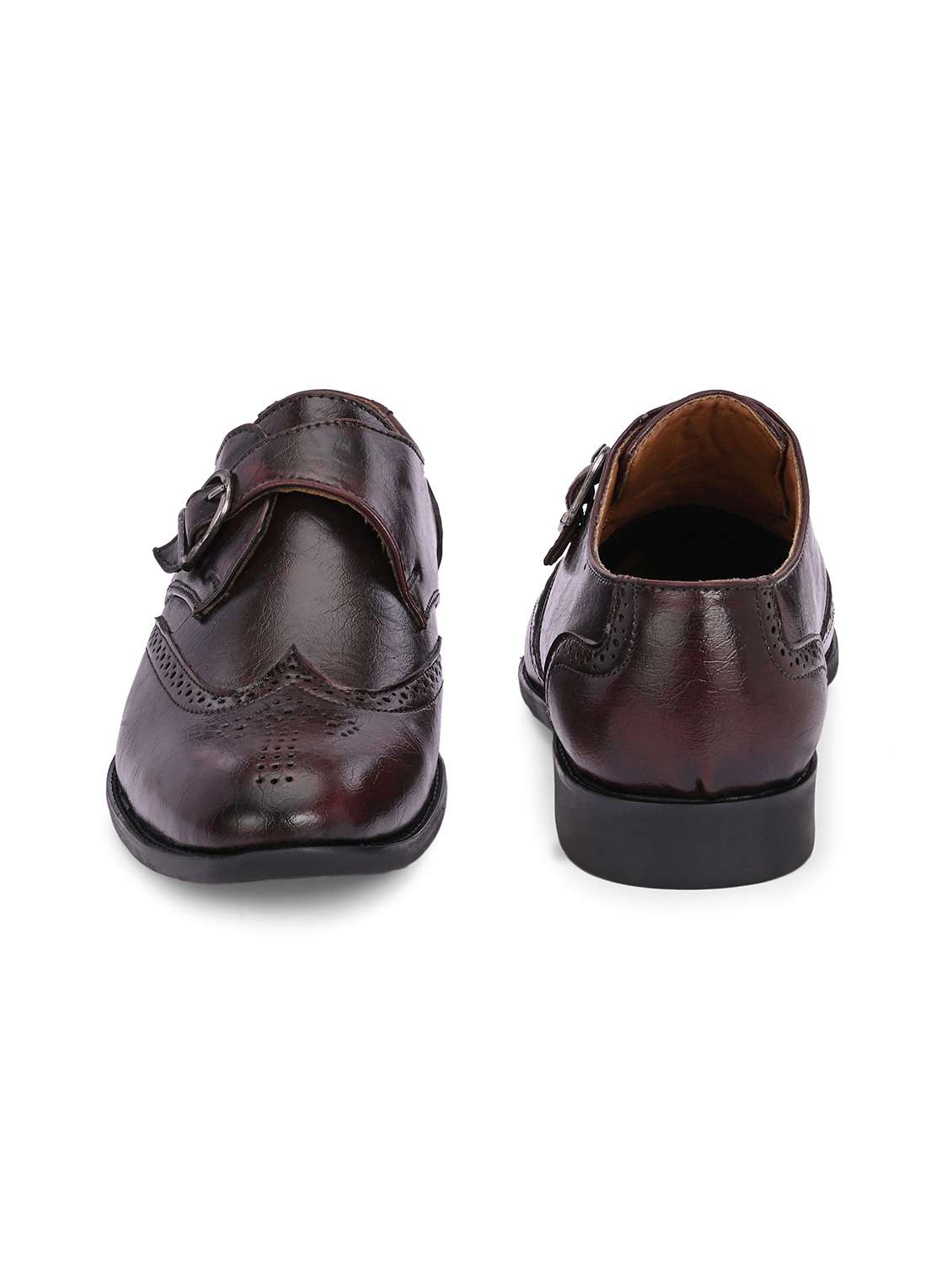 Men Textured Slip On Brouges Shoes - 22662536 -  Standard Image - 3