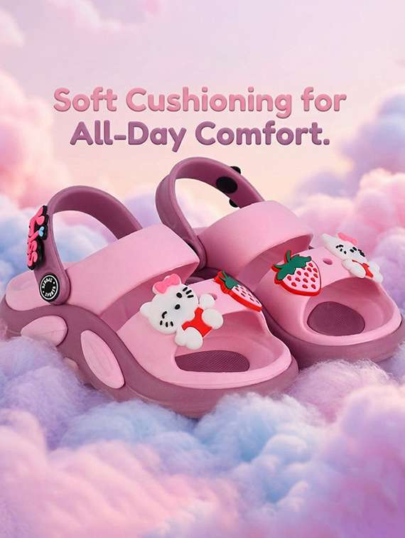 Girls Applique Detailed Slip On Sandal - 22663560 -  Standard Image - 3