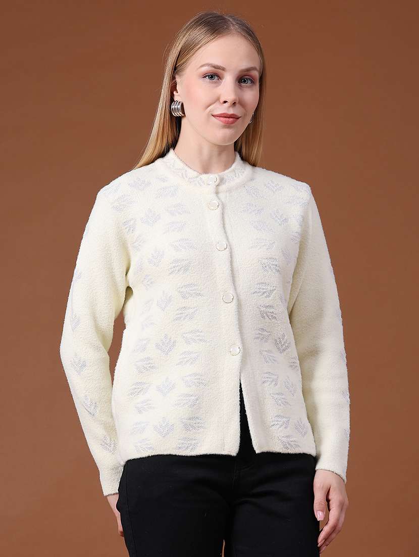 Women Slef Design Long Sleeves Cardigan - 22663856 -  Standard Image - 3