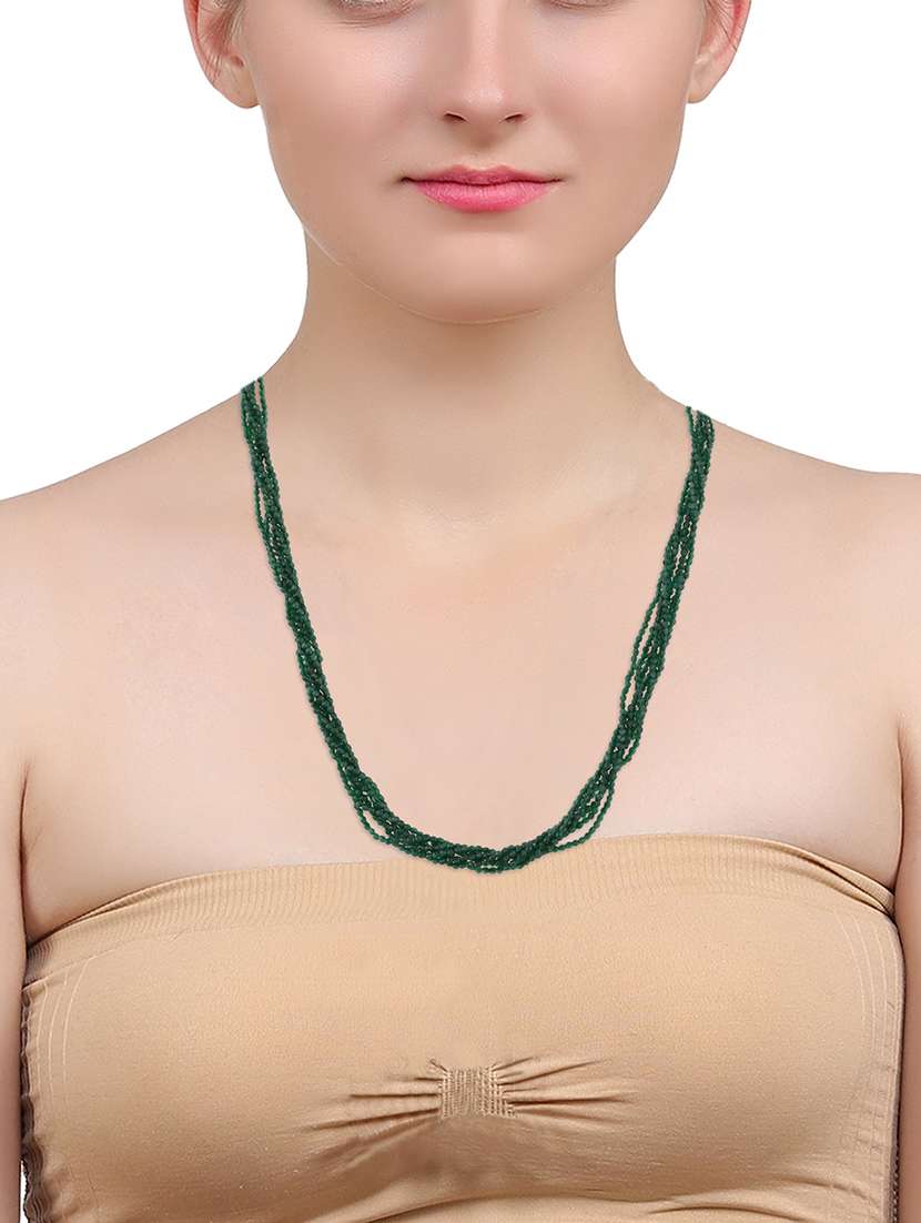 Women Green Crystal Facetted Beads Necklace - 22663942 -  Standard Image - 3
