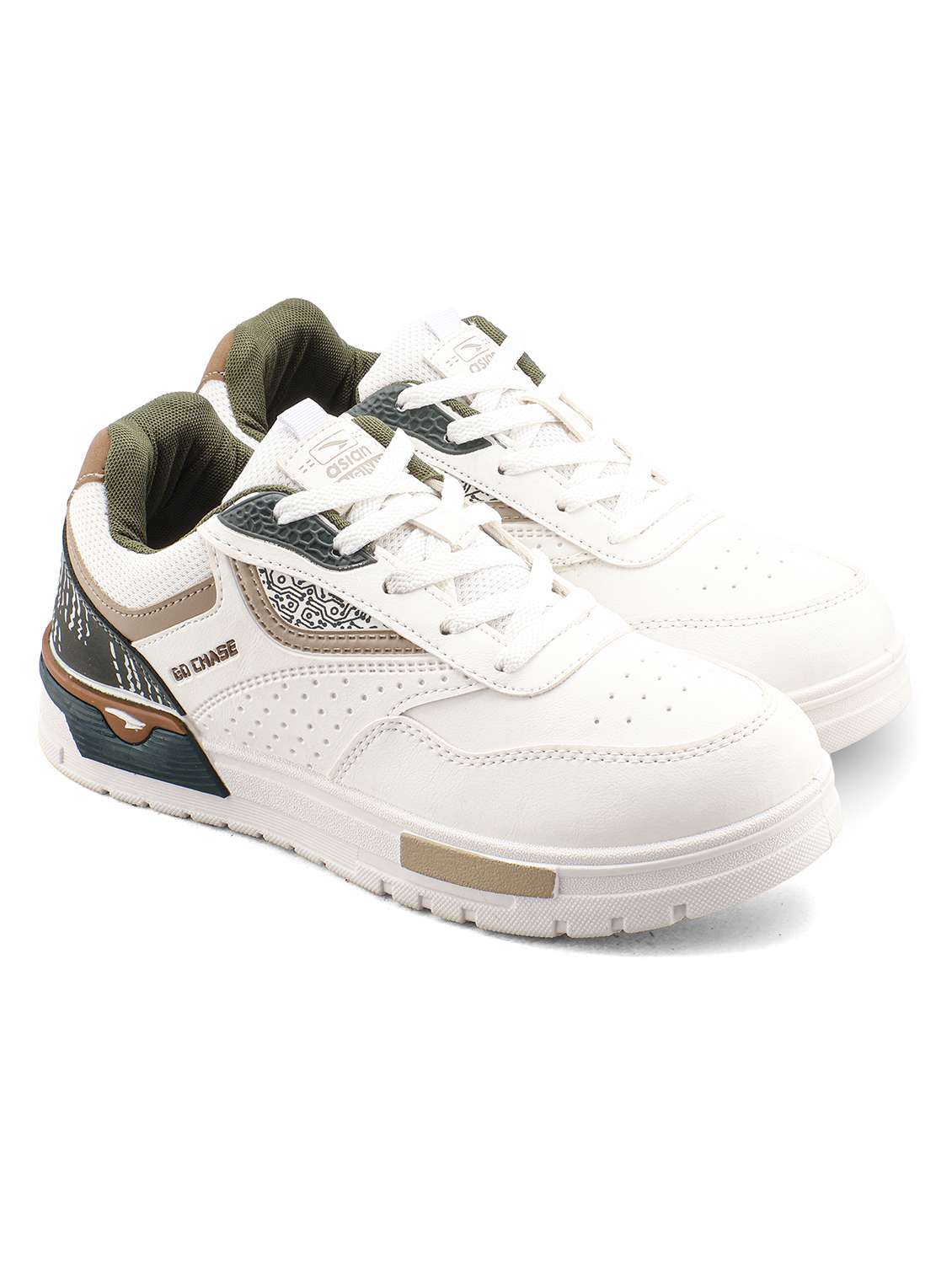 men colourblocked lace up sneaker