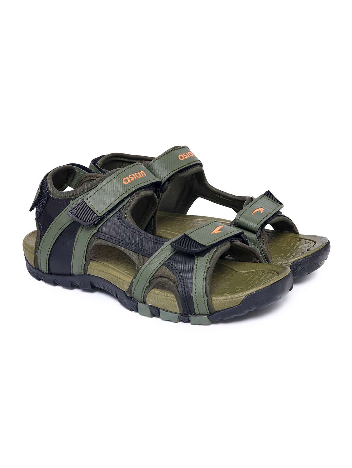 men colourblocked back strap sandal