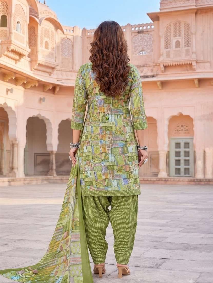 Women Printed Unstitched Suit Set - 22665842 -  Standard Image - 3