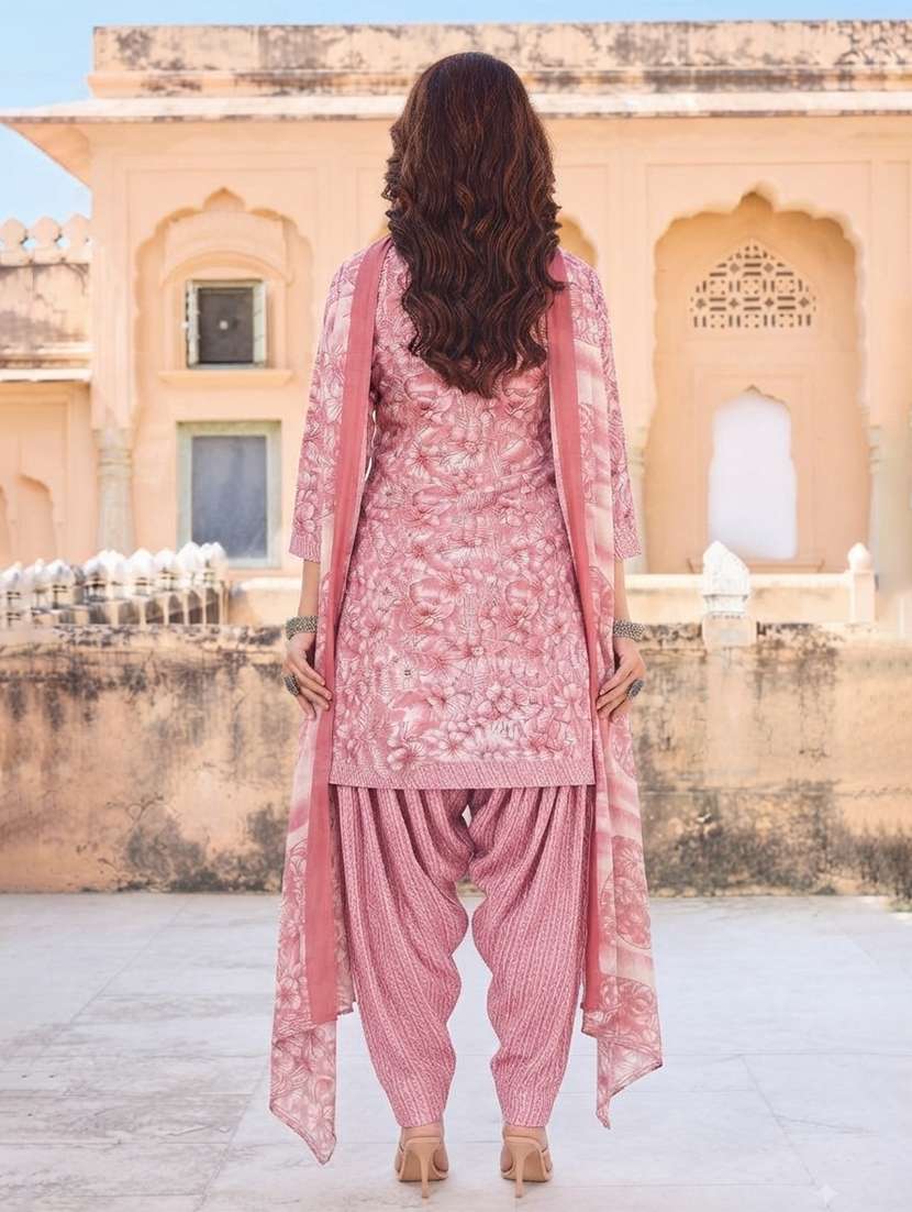 Women Printed Unstitched Suit Set - 22665846 -  Standard Image - 3