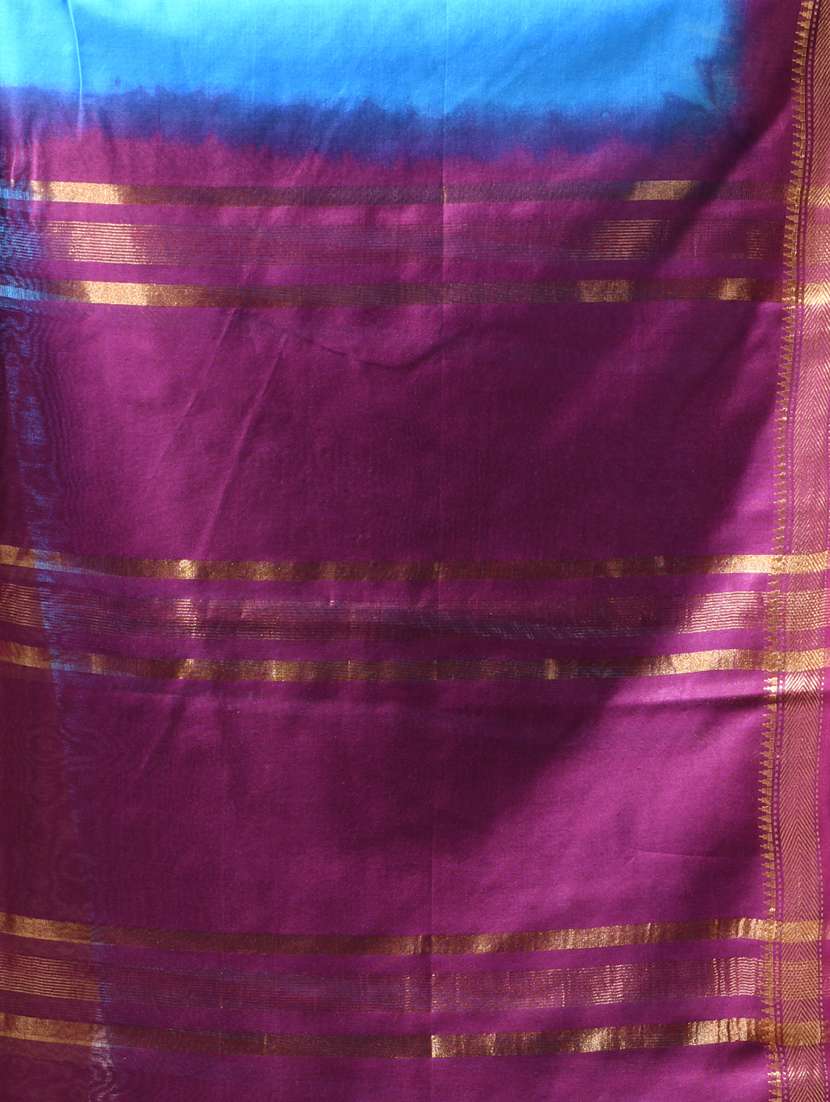Women Solid With Bordered Saree With Blouse - 22686237 -  Standard Image - 5