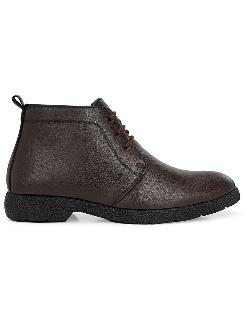 Men Solid Lace Up High Ankle Boots - 22686882 -  Standard Image - 3
