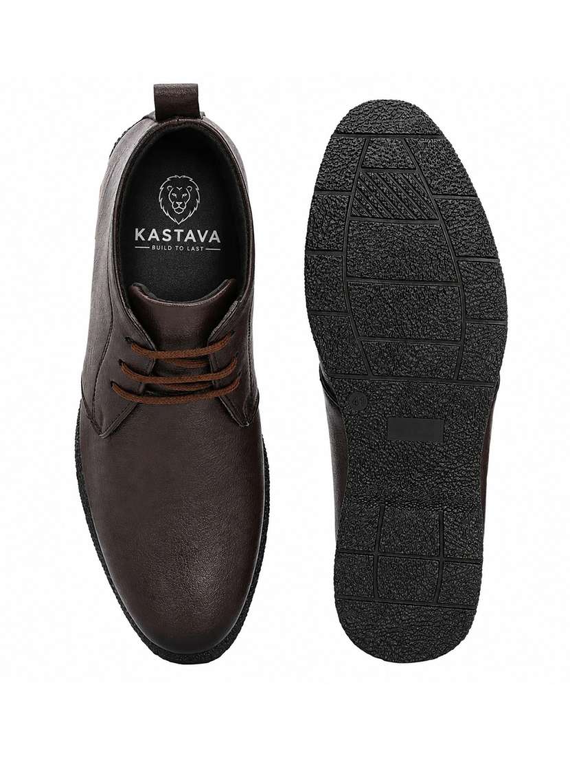 Men Solid Lace Up High Ankle Boots - 22686882 -  Standard Image - 5