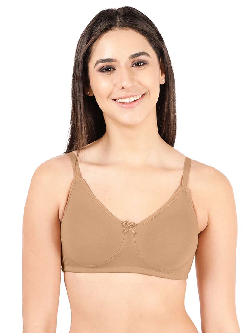 women solid full coverage t-shirt bra