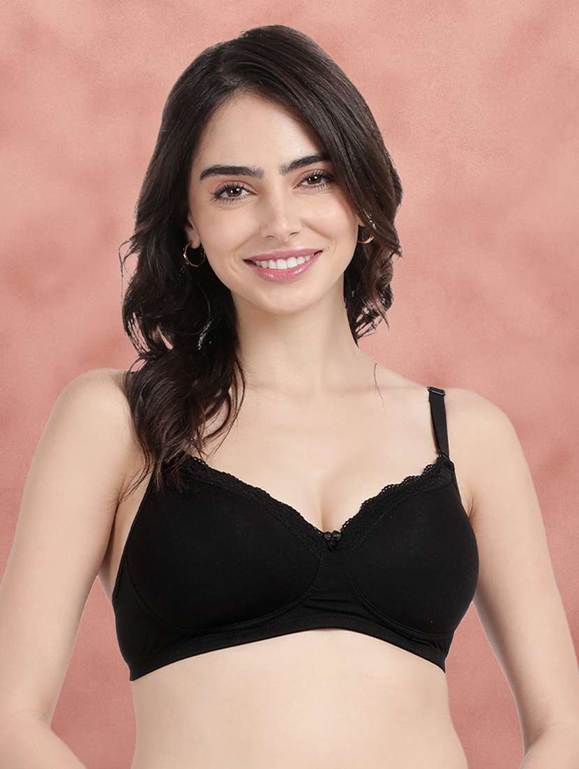 women solid three fourth coverage t-shirt bra