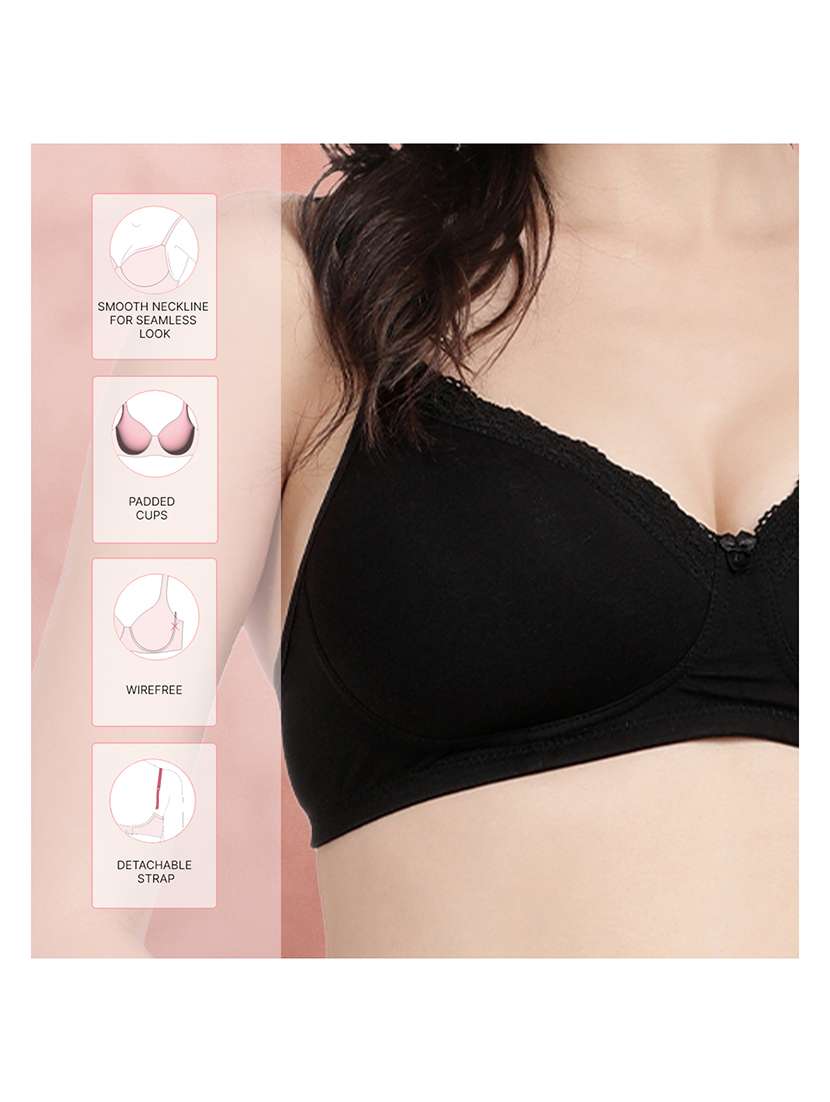 Women Solid Three Fourth Coverage T-shirt Bra - 22686934 -  Standard Image - 3