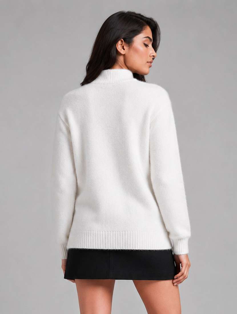Women Self Design Long Sleeves Regular Fit Pullover - 22687355 -  Standard Image - 3