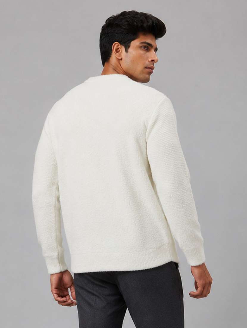 Men Self Design Long Sleeves Regular Fit Pullover - 22687359 -  Standard Image - 3