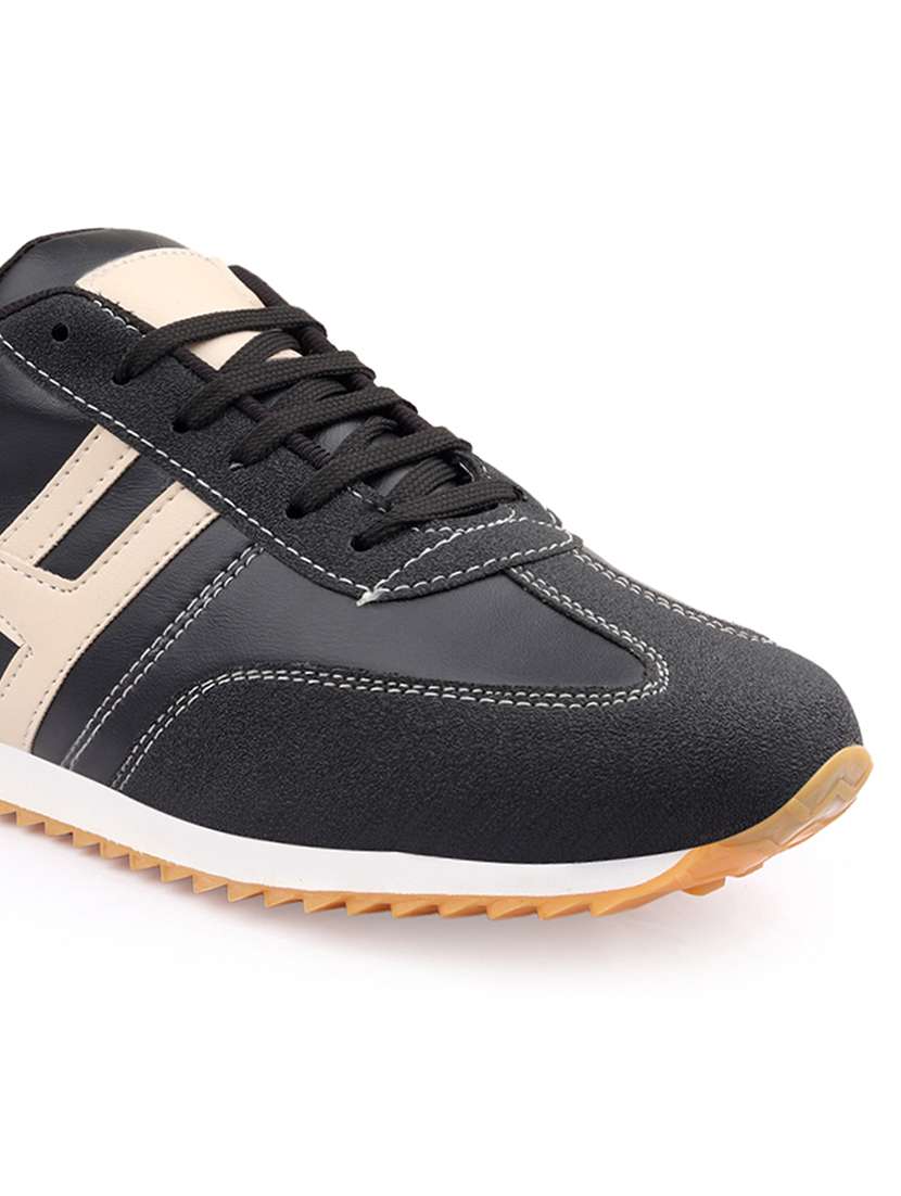 Men Black Lace Up Sneaker - 22687624 -  Standard Image - 3