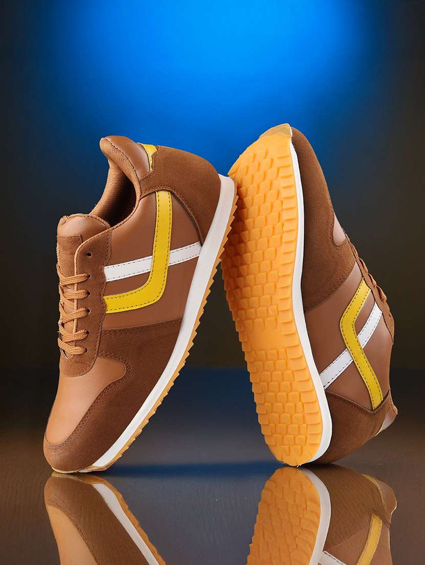 men solid lace up sneaker
