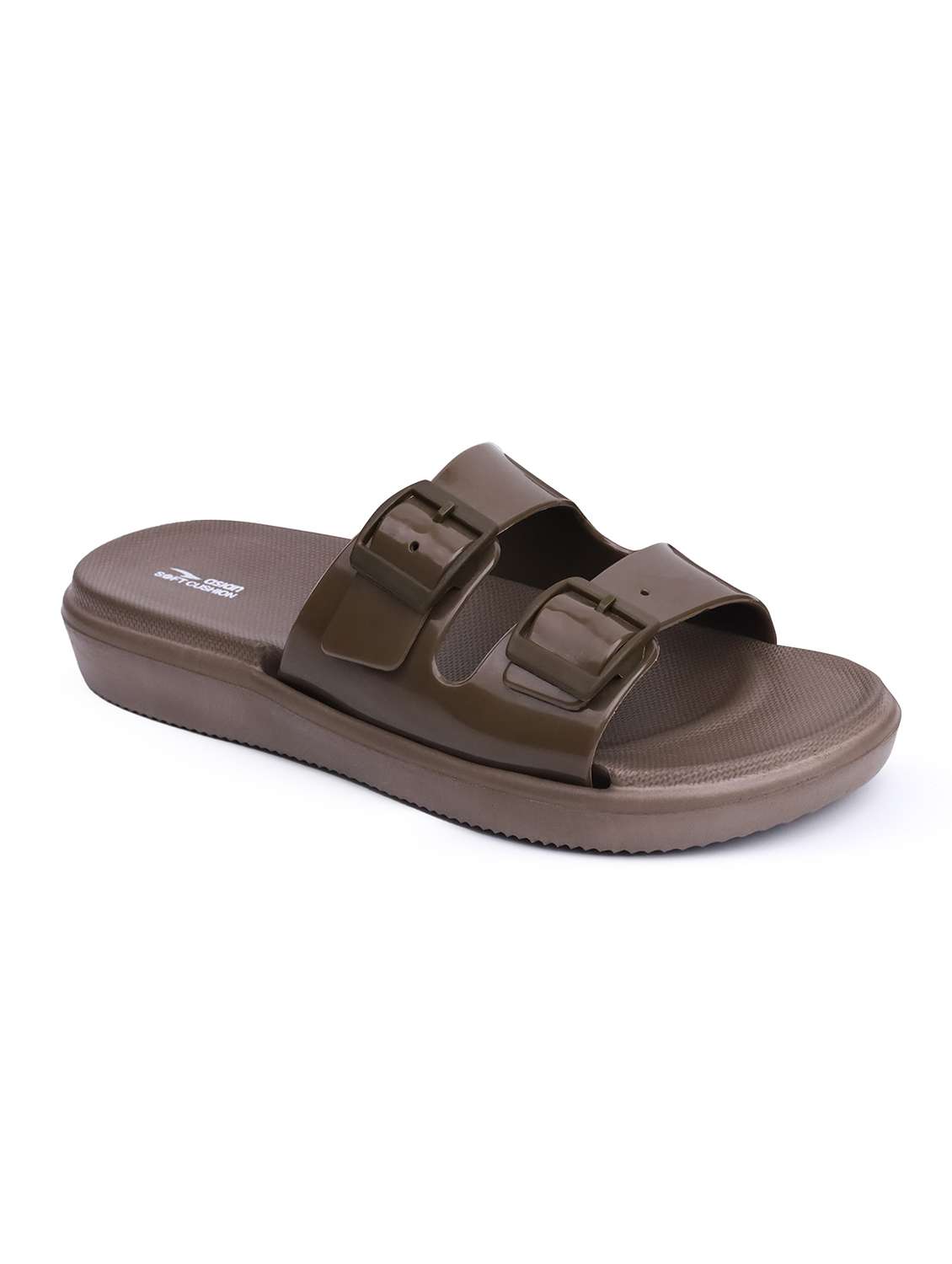 women solid slip on slider