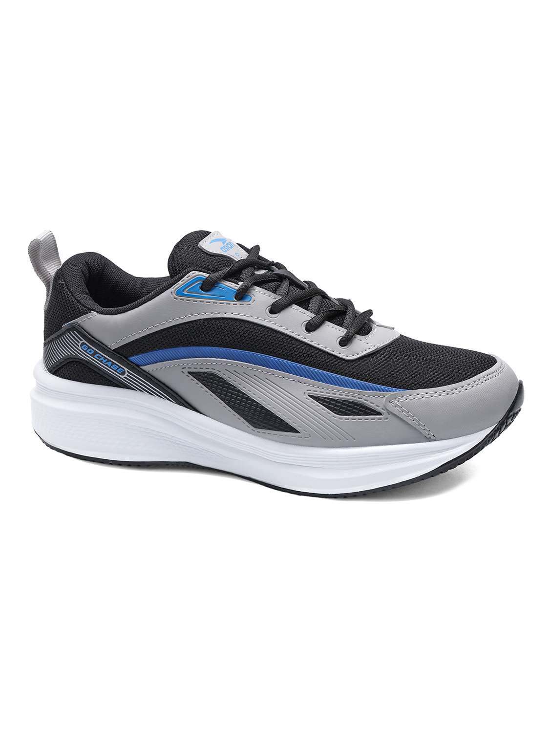 men textured lace up sports shoes
