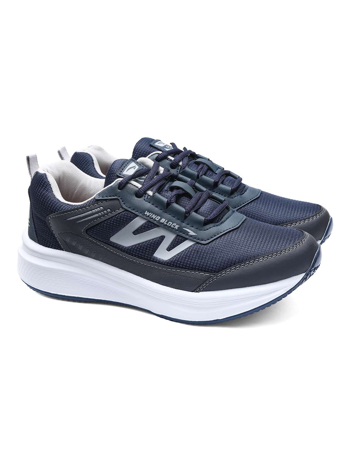 men textured lace up sports shoes