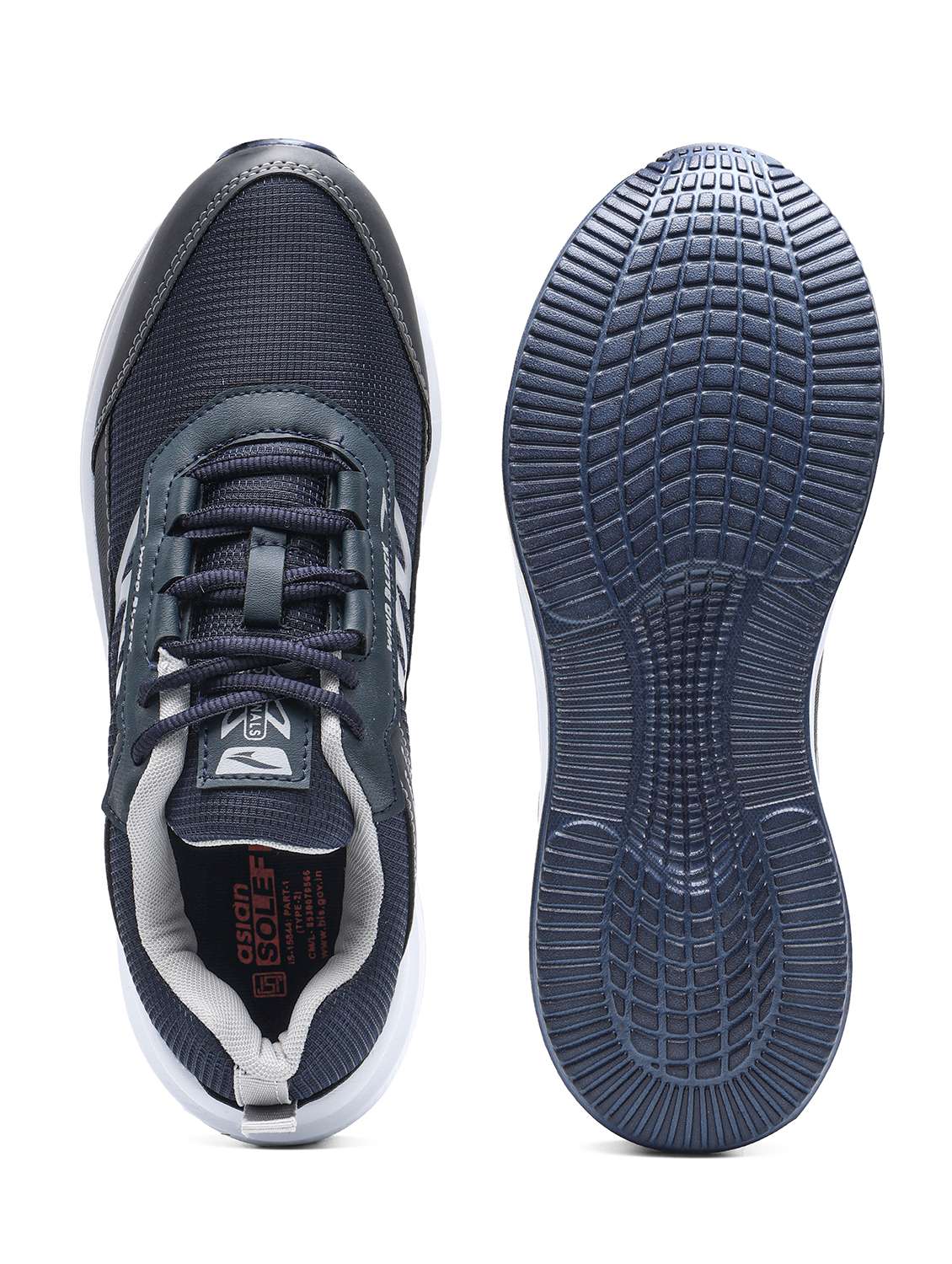 Men Textured Lace Up Sports Shoes - 22687731 -  Standard Image - 5