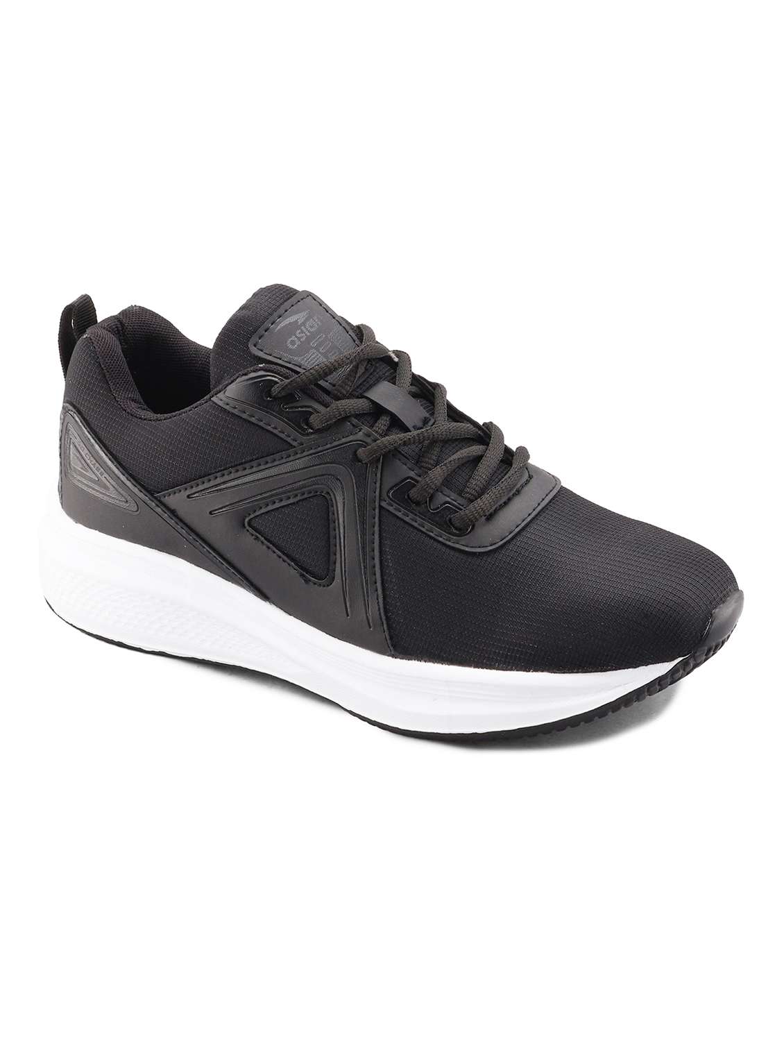 men textured lace up sports shoes