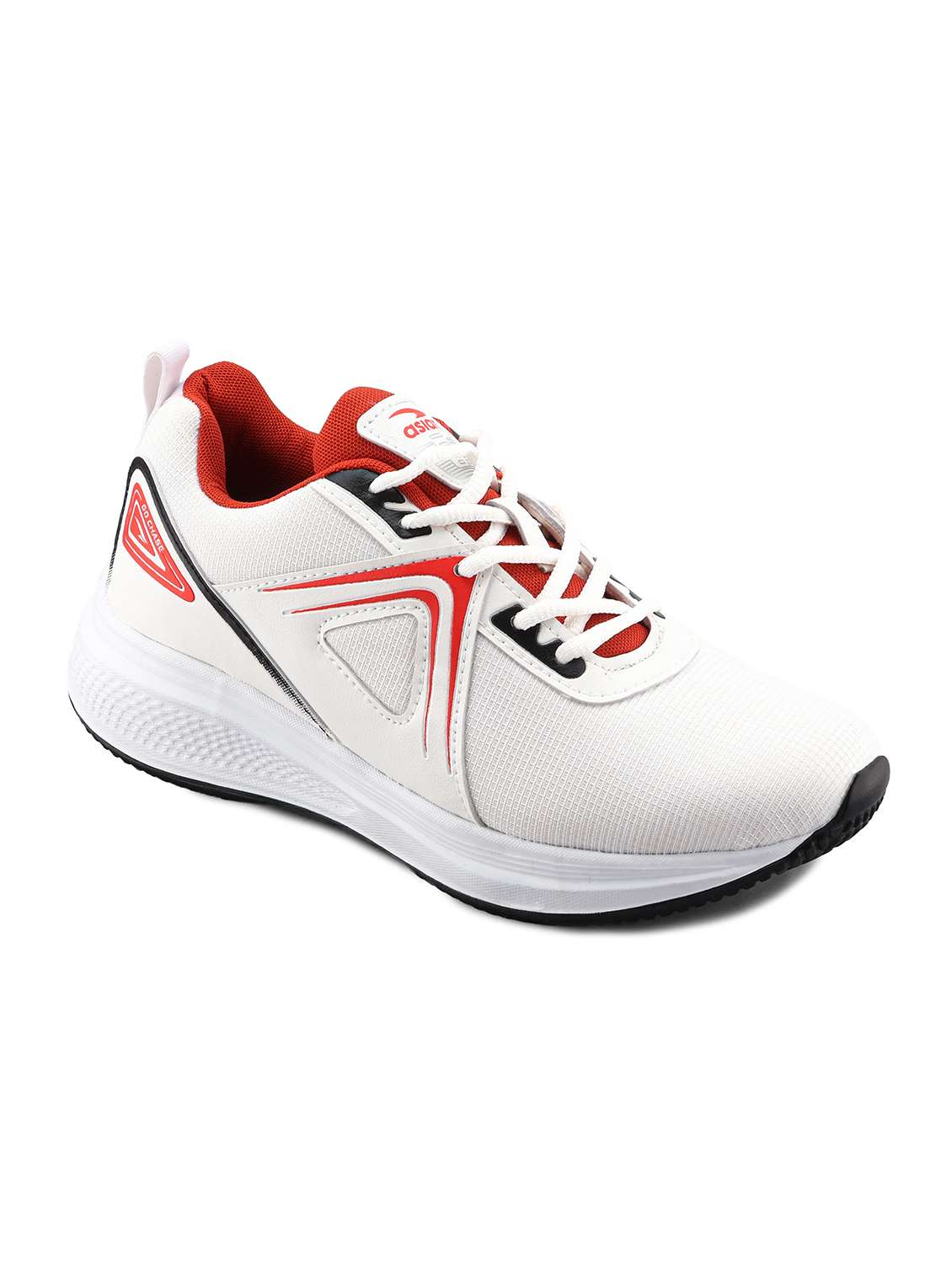 men textured lace up sports shoes