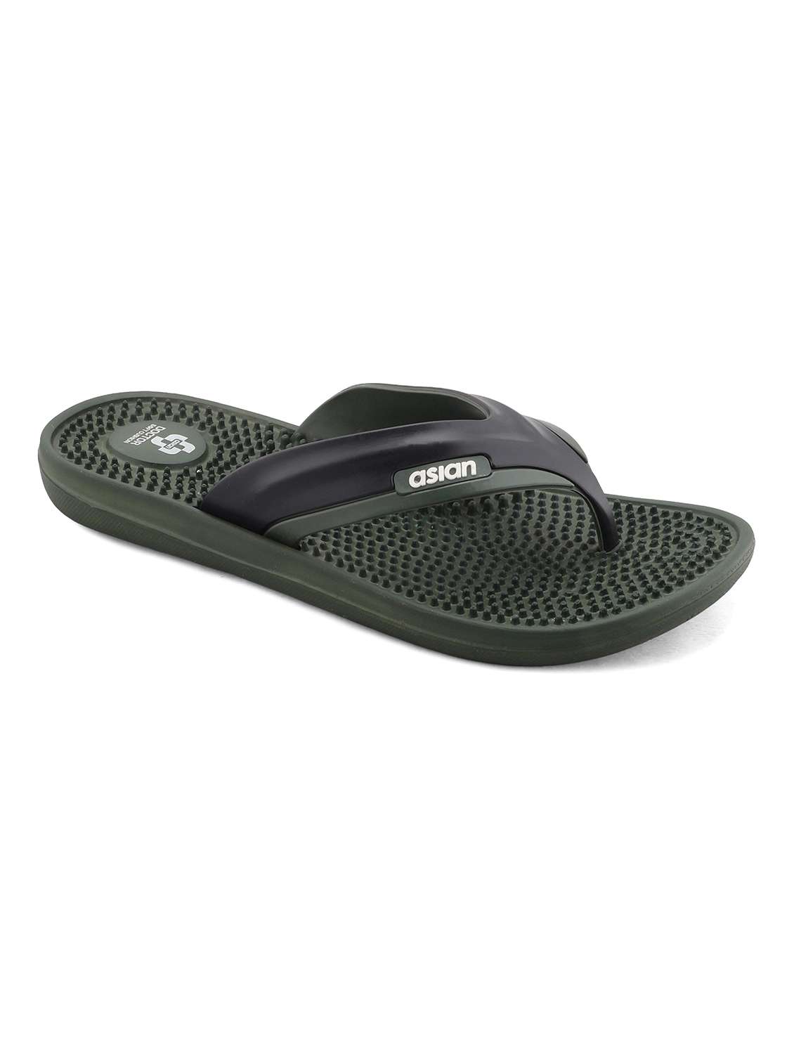 men textured toe separator flip flop