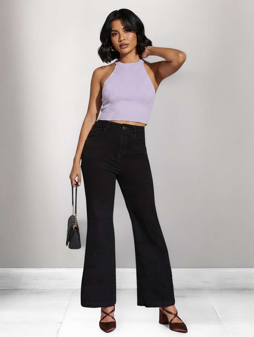 Women Solid High Rise Bootcut Jeans - 22688074 -  Standard Image - 3