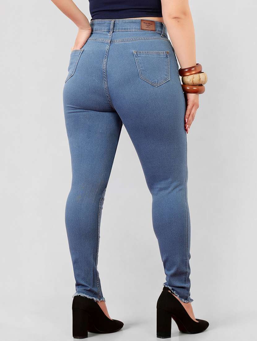 Women Solid High Rise Skinny Fit Jeans - 22688096 -  Standard Image - 3