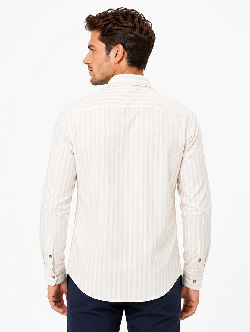 Men Striped Long Sleeve Regular Fit Casual Shirt - 22688397 -  Standard Image - 3
