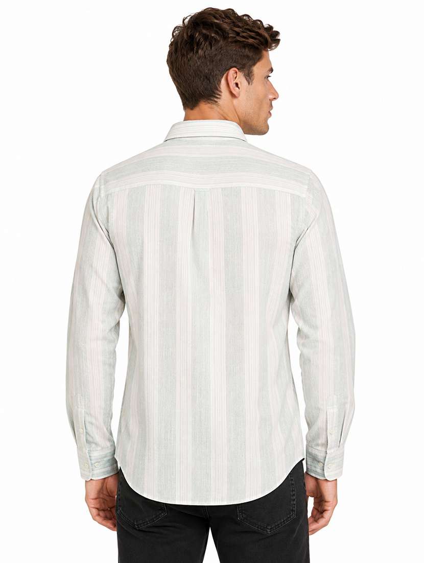 Men Striped Long Sleeve Regular Fit Casual Shirt - 22688400 -  Standard Image - 3
