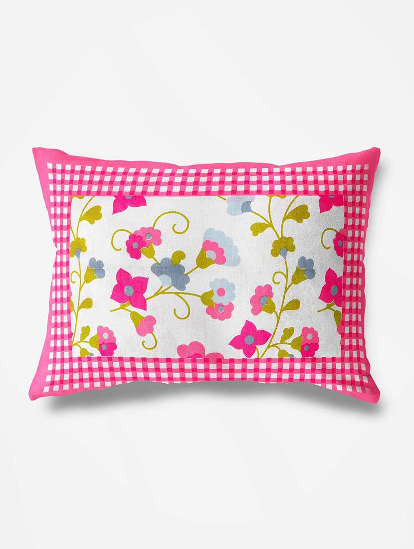 Timeless Trends Pink 144 Tc Small Checks Printed Double Bedsheet With 2 Pillow Covers - 22688842 -  Standard Image - 3