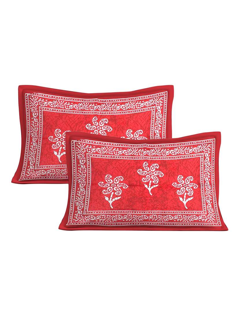 Timeless Trends Jaipuri 100 % Cotton Double Bedsheet With 2 Pillow Cover Cpr01 - 22688868 -  Standard Image - 3