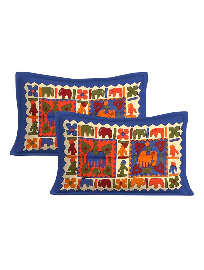 Timeless Trends Jaipuri 100 % Cotton Double Bedsheet With 2 Pillow Cover Hc01 - 22688873 -  Standard Image - 3
