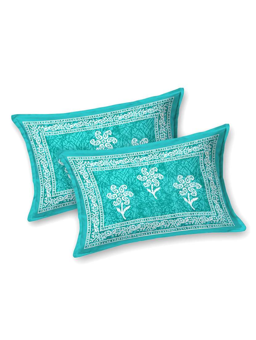 Timeless Trends Jaipuri 100 % Cotton Double Bedsheet With 2 Pillow Cover Cps01 - 22688877 -  Standard Image - 3