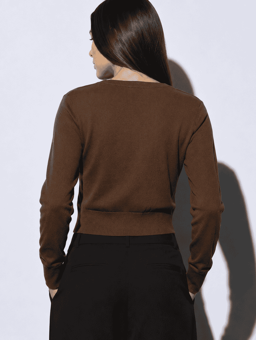 Women Solid Long Sleeve Cardigan - 22688896 -  Standard Image - 3