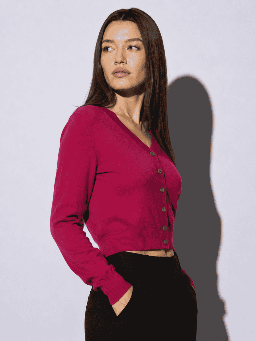 Women Solid Long Sleeve Cardigan - 22688897 -  Standard Image - 3