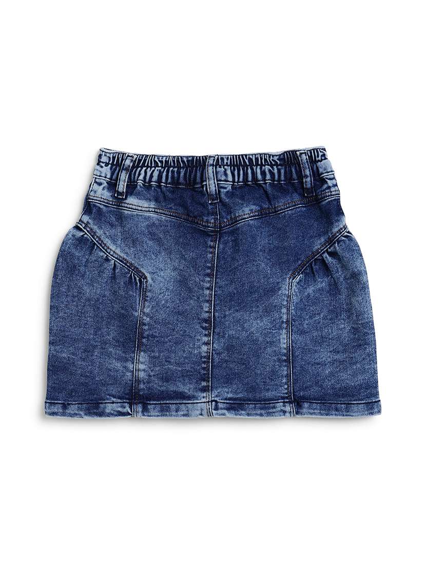Girls Solid Mid Rise A-line Skirt - 22690943 -  Standard Image - 3