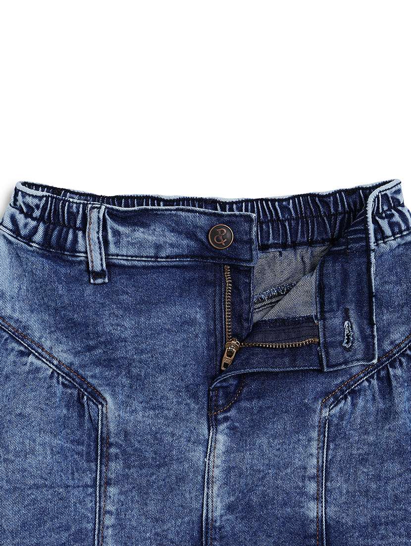 Girls Solid Mid Rise A-line Skirt - 22690943 -  Standard Image - 5