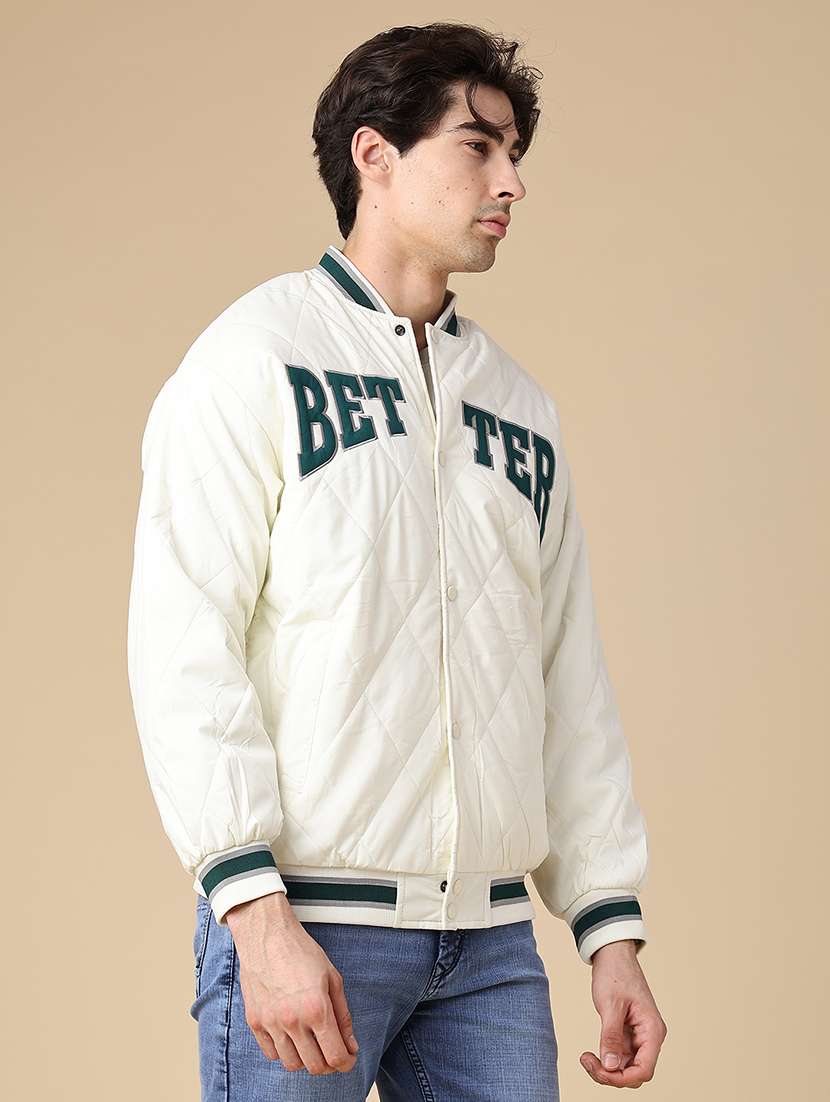 Men Typographic Long Sleeve Lightweight Puffer Jacket - 22692772 -  Standard Image - 3