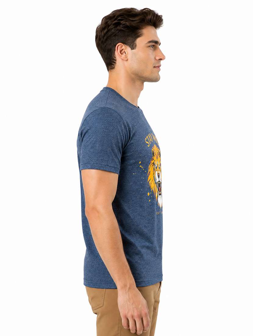 Men Printed Short Sleeve Regular Fit T-shirt - 22692956 -  Standard Image - 3