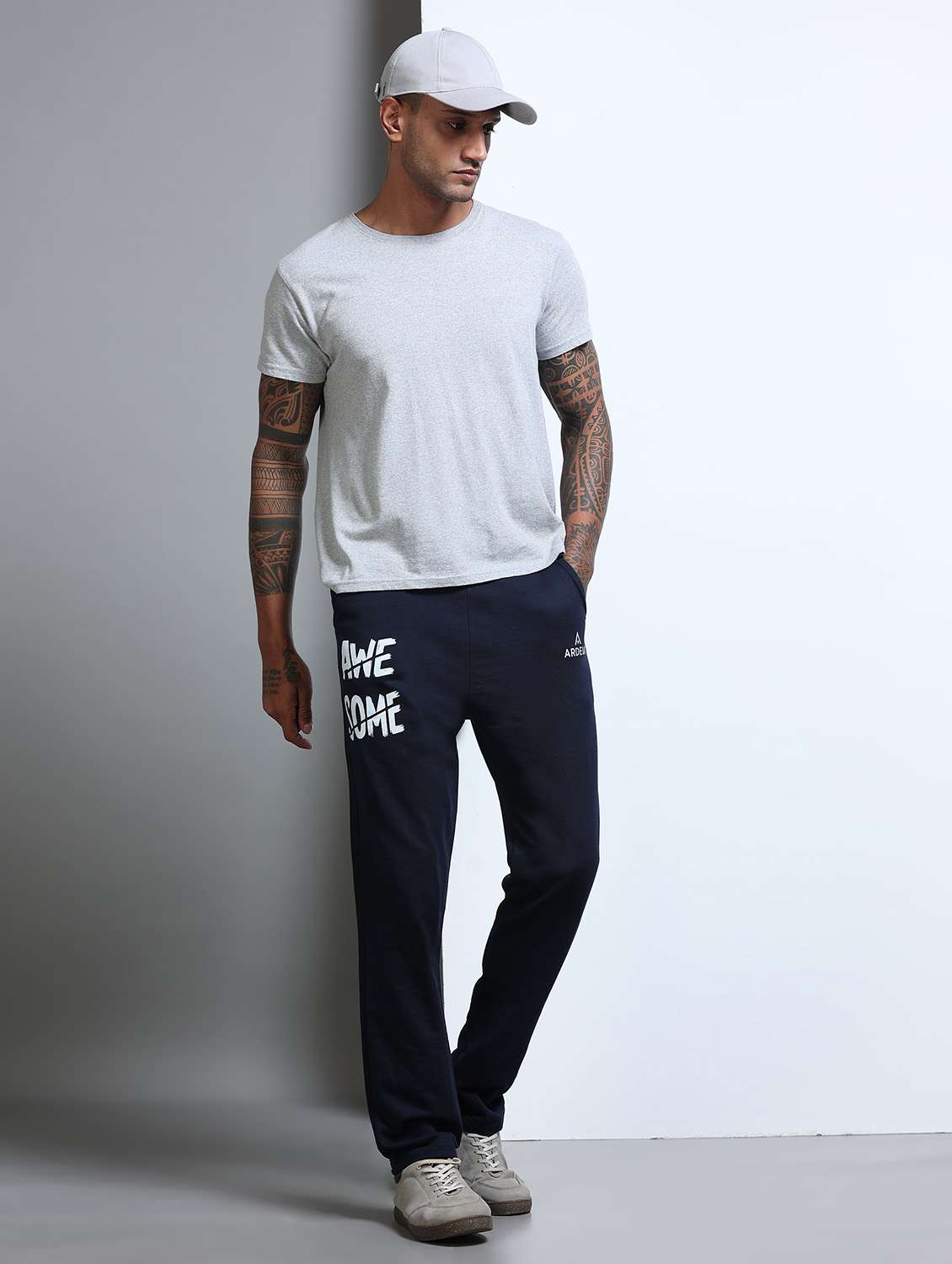 Men Placement Print Mid Rise Full Length Track Pant - 22694581 -  Standard Image - 5